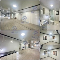 Casa Contenedor Prefabricada Expandible de 40/20 Pies, Independiente de la Red, con 1, 2, 3, 4 o 5 Dormitorios, Moderna, Móvil, Tipo Cabaña
