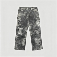 Pantalon cargo en denim délavé coupe décontractée pour homme SOONREE avec plusieurs poches à rabat pour tenues décontractées et streetwear urbain