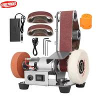 Ponceuse à bande électrique professionnelle 12V 96W, affûteur de couteaux, mini machine de polissage verticale, outil de bricolage pour le travail du bois