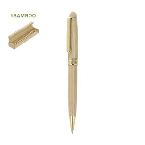 Ensemble de papeterie en métal personnalisé de haute qualité promotionnel dans une boîte en bambou, stylo à bille pour cadeaux d'affaires - Product Image 1