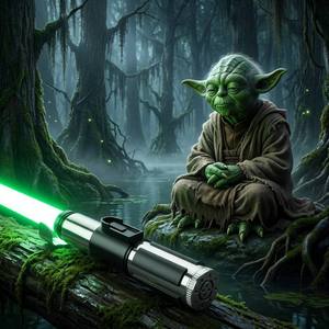 Nexussabers <span class=keywords><strong>Star</strong></span> the War Yoda RGB Master LaserSaber, <span class=keywords><strong>épée</strong></span> laser à changement de couleur infini, rechargeable par USB, pour le sport et le divertissement - Product Image 1