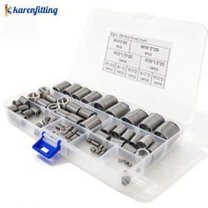 Juego de 80 Piezas de Insertos Roscados Autoperforantes de Acero Inoxidable 304 Tipo 302 en Caja, M3-M16 - Product Image 2