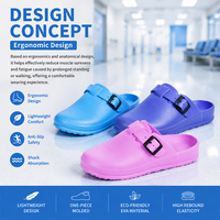 Chaussons de salle blanche légers antidérapants ANNO EVA bleus, imperméables et confortables, chaussures d'infirmière pour hôpital, clinique