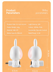 Luz nocturna para bebés, lámpara de alimentación con control remoto recargable, ayudante posparto para madres, especialmente diseñada para madres - Product Image 3