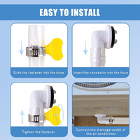 Kit de tuyaux de drainage en PVC, silicone, vinyle pour eau, carburant, air, transparent, pour climatiseur, système de climatisation HVAC