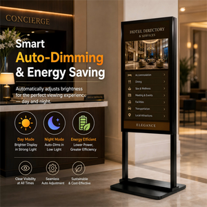Écran commercial de 43 pouces à haute luminosité (3000 nits) pour <span class=keywords><strong>vitrine</strong></span>, affichage numérique LCD Android pour publicité, présentoir sur pied - Product Image 2