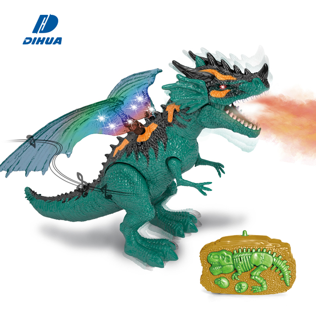 2.4Ghz Remote Control Flying Dragon with Realistic Sound Walking Plastic RC Flying Spray Dragon Toy Dinosaur Animal