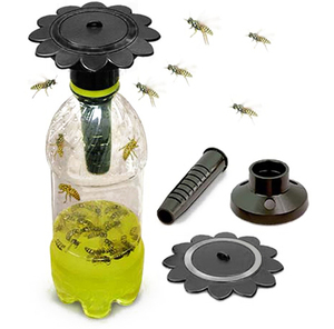 Trappola per mosche, vespe <span class=keywords><strong>e</strong></span> calabroni da appendere all'esterno, in materiale PP ecologico, colore nero, Stylegarden - Product Image 1