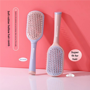 <span class=keywords><strong>2025</strong></span> yeni tasarım silikon kolu kavrama plastik tarak ucuz Detangler yuvarlak saç fırçası şekillendirme saç tüm saç tipleri için mükemmel - Product Image 6