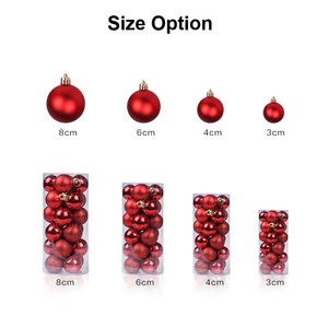 24 boules <span class=keywords><strong>de</strong></span> Noël en plastique incassable <span class=keywords><strong>de</strong></span> haute qualité <span class=keywords><strong>de</strong></span> 2,36 po pour décorations <span class=keywords><strong>de</strong></span> fête pré-attachées pour couronnes - Product Image 5