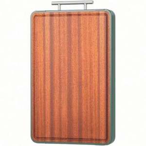 เขียงสแตนเลสและฟางข้าวสาลี PP 2 in 1 เขียงสองด้าน เขียงสแตนเลส 304 สำหรับห้องครัว - Product Image 1