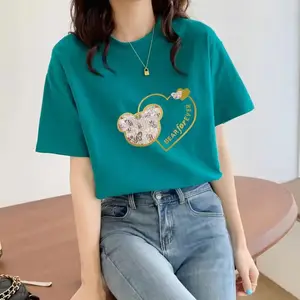 Womens Oversized T Shirts Loose Fit Crewneck Short Sleeve Tops Summer Casual Blouse Y2K 2024 Basic Tee