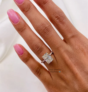 <span class=keywords><strong>Bague</strong></span> d'anniversaire en moissanite taille radiant 5.0 CT, plaquée <span class=keywords><strong>or</strong></span> <span class=keywords><strong>jaune</strong></span> 14K, <span class=keywords><strong>bague</strong></span> de fiançailles <span class=keywords><strong>solitaire</strong></span>, <span class=keywords><strong>bague</strong></span> de promesse de mariage - Product Image 1