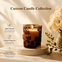 Bougie parfumée dans un pot, logo personnalisé en relief, parfum d'ambiance de luxe, étiquette blanche, vente en gros en vrac