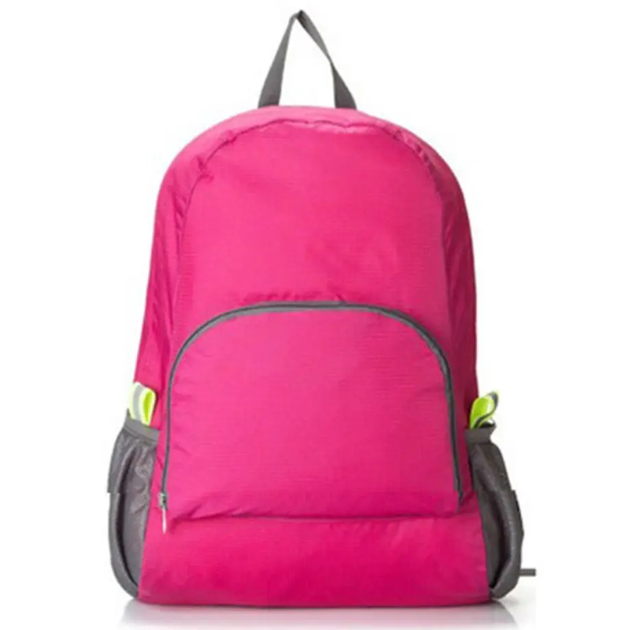 थोक निविड़ अंधकार सस्ता छोटे मात्रा daypack कर सकते हैं कस्टम लोगो हल्के नायलॉन foldable शॉपिंग बैग बैग
