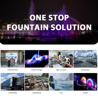 Petite fontaine à jets d'eau moderne multi-tension en acier inoxydable pour terrasse extérieure et piscine paysagère