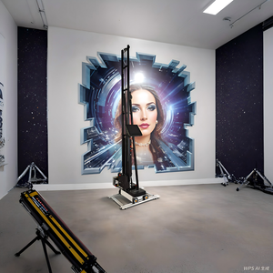Impresora <span class=keywords><strong>Vertical</strong></span> 3D de Alta Precisión para Paredes, Máquina de Pintura Mural con Tinta UV y Cabezal de Impresión Epson 1600, Impresora Telescópica para Paredes - Product Image 1