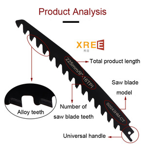 Pisau gergaji kuda bolak-balik, pisau gergaji paduan blok aerasi memotong batu bata merah gergaji listrik mesin pemotong - Product Image 3