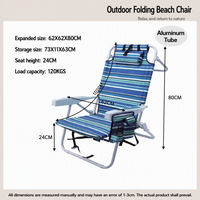 Chaise de camping pliable en aluminium, légère et portable, pour la pêche, les activités de plein air et la plage, avec poche de rangement pour glace