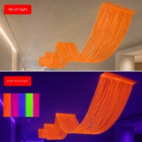 Rideau de pluie néon en PET, décoration de plafond réutilisable, toile de fond lumineuse pour fête, 9 couleurs, installation facile pour anniversaire, club, événement