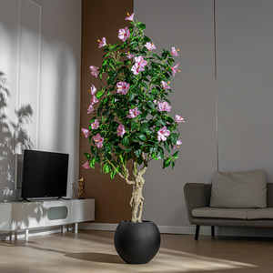 Plantas Artificiales de Plástico en Oferta, Árbol de Periwinkle Artificial, Sakura para Decoración del Hogar y Tiendas - Product Image 4