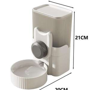 Botol pemberi makan anjing otomatis, dispenser air gantung mangkuk ganda untuk kucing - Product Image 5