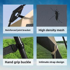 Toldo para exteriores Starry Sky de 3,3 m x 3,3 m, gazebo portátil con protección solar para acampar en familia, picnic, uso en las cuatro estaciones - Product Image 4