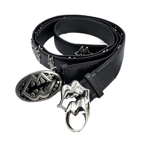 Nouvelle ceinture en cuir PU de qualité supérieure avec boucle en alliage vintage, style HipHop, lèvres punk, langue unique, pour homme, design cowboy, style Y2K, cloutée - Product Image 2