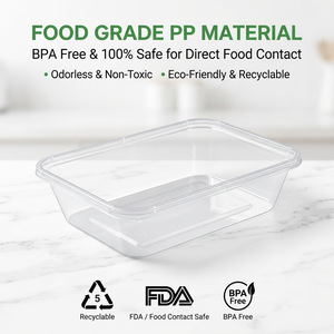 Custom Design Disposable Takeaway Boxes, Food Grade PP Material for Catering and Event Use - Product Image 3