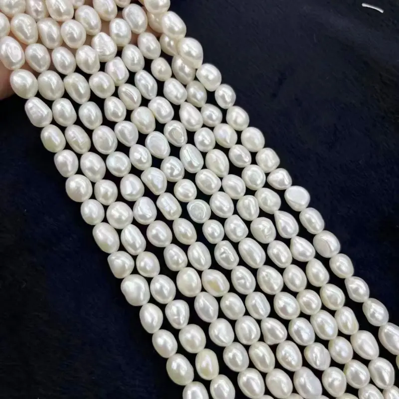Risultati di creazione di gioielli di lusso perle d'acqua dolce naturali supporti perline sciolte per bracciale collana fai da te