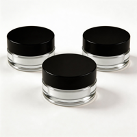 Pot en verre transparent à paroi épaisse, anti-odeur, à l'épreuve des enfants, pour concentrés, 3ml, 5ml, 7ml, 9ml, format MINI rond, personnalisé, pour emballage d'onguents