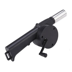 Manual Fire Starter Hand Crank Blower For Outdoor Camping Small Charcoal Ignition Tool Plastic Body With Metal Nozzle - Product Image 1