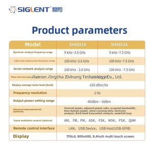Analyseur portatif personnalisé OEM Siglent SHA851A/52A pour instruments de test 9K-3.6 GHz - Product Image 5