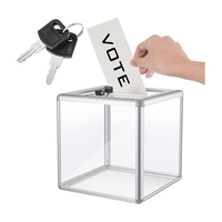 Maßgefertigte Acryl-Schachtel Transparente Plexiglas-Einwurfbox für Wahlen, Spendensammlungen und Ticketverkauf