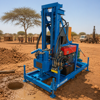 Foreuse rotative hydraulique diesel compacte Liyo pour puits d'eau, avec moteur et pompe, portable pour usage agricole et de construction, profondeur 200m