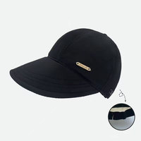 Topi Peaked Wanita Poliester Tabir Surya Bernapas Cepat Kering Gaya Selebriti Internet Musim Semi Musim Panas Topi Nelayan Cocok untuk Semua