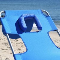 Chaise longue de jardin confortable, chaise longue pliante avec coussin, turquoise, chaise longue de luxe, lit de soleil, bronzage