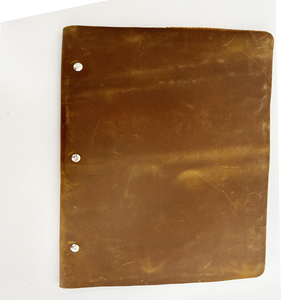 Couverture de menu en cuir rétro fou avec logo personnalisé A5 Bar <span class=keywords><strong>Restaurant</strong></span> Menu Dossier Livre Bill Holder <span class=keywords><strong>Restaurant</strong></span> Accessoires de table - Product Image 4