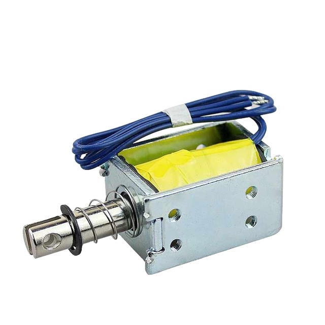 LY078 Small Electromagnet Miniature Magnetic Solenoid Push&pull Open Frame Electromagnet  Stroke10mm  Can Work Long Hours
