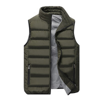 Veste d'hiver décontractée grande taille pour hommes gilet de travail transfrontalier d'automne avec fermeture à glissière imperméable et respirant rempli de coton