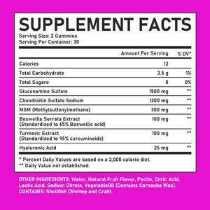Complément Alimentaire de Haute Qualité à Base de Glucosamine et Chondroïtine en Gummies avec Extrait de Curcuma – Soutient le Système Immunitaire et Favorise la Santé Osseuse - Product Image 2