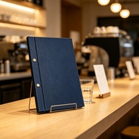 Porte-menu en cuir PU avec reliure à vis, couverture d'impression de menu, porte-menu en cuir pour bar, hôtel, restaurant