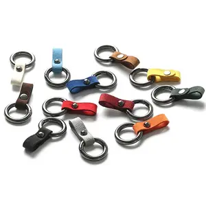 Wholesale Custom Logo Sublimation Blank Car PU Leather Keychain Kering Key Holder