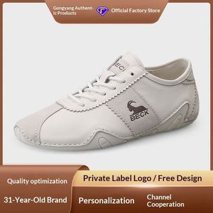 Chaussures pour hommes Gongyang 2026 Nouveau style en cuir véritable à semelle souple, décontractées, à lacets, respirantes, antidérapantes, polyvalentes pour l'extérieur - Product Image 4