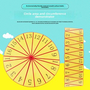 Modelo de Área de Círculo Magnético para la Derivación de la Fórmula de Pi |   Material Didáctico de Geometría de 16 Segmentos para el Aula de Matemáticas - Product Image 3