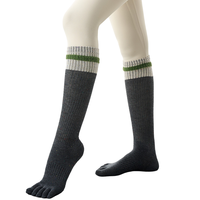 Professionnel antidérapant dames Yoga chaussettes fleur couleur correspondant personnalisé automne 5 orteil genou haute coton Pilates