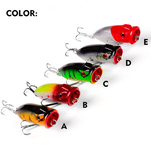 Señuelo flotante <span class=keywords><strong>Hessen</strong></span> de 7.3cm y 11g, tipo popper, para pesca de salmón y peces de agua dulce. - Product Image 4