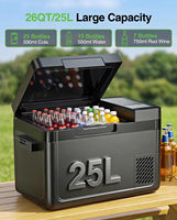 Réfrigérateur de voiture polyvalent 25L, compresseur 12V 24V 100-240V, mini-réfrigérateur alimenté par batterie, camping, maison, camping-car