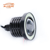 Feux antibrouillard universels 65 mm/75 mm/90 mm 30 W LED COB pour voiture, feux antibrouillard Angel Eyes avec lentille DC12V-24V, utilisables sur toutes les voitures