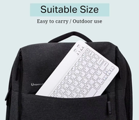 Keyboard dan Mouse Mini Nirkabel Retro Terlaris untuk Tablet dan Ponsel